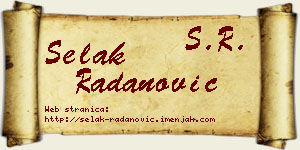 Selak Radanović vizit kartica